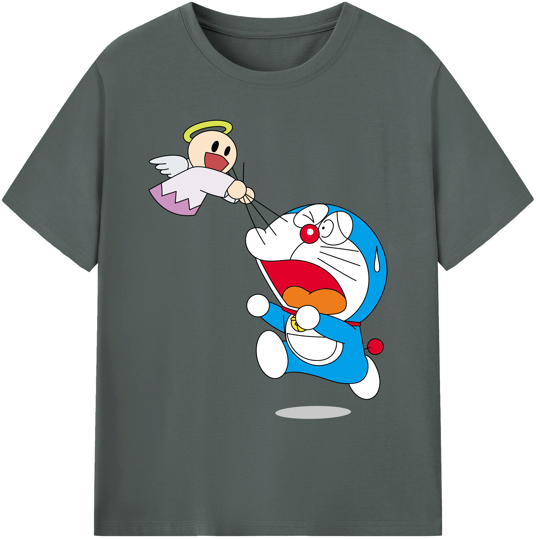 （画像用） ドラえもん Doraemon 綿100％ メンズ半袖Tシャツ｜肌触りやわらか＆通気性
